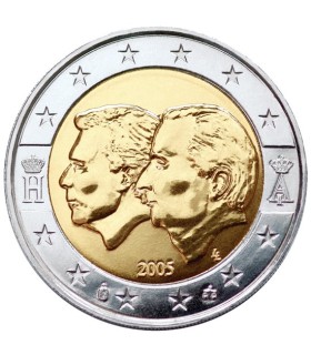 2 Euro BELGIQUE 2005 Grand duc - 
	La Belgique à l’occasion de l’anniversaire de l’Union économique belgo-luxembourgeoise. Les e