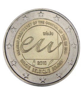 2 Euro BELGIQUE 2010 Presidence UE - La Belgique, à l'occasion de la présidence belge du Conseil de l’Union européenne en 2010. 
