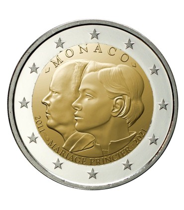 2 Euro Monaco 2021 10 ans du mariage Princier