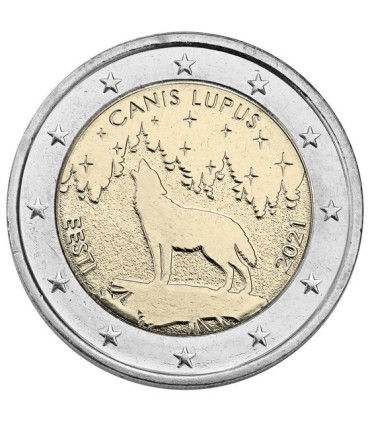 2 Euro Estonie 2021 - Le Loup