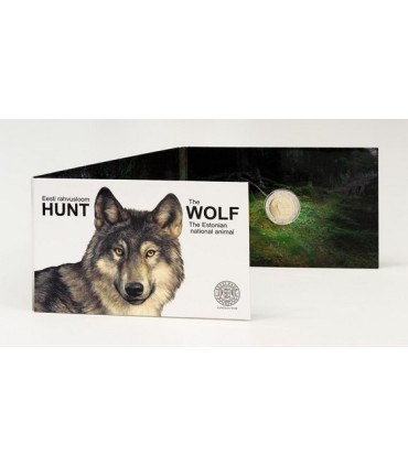 Coincard 2 Euro Estonie 2021 - Le Loup