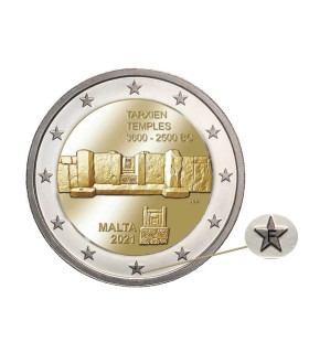 2 Euro Malte 2021 - Temples  Tarxien variante