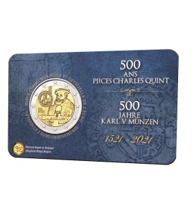 Coincard Francaise 2 Euro Belgique 2021-Charles Quint