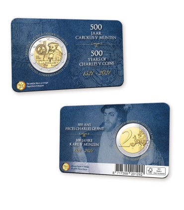 Coincard Flamande 2 Euro Belgique 2021-Charles Quint