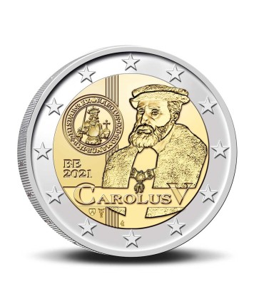 Coincard Francaise 2 Euro Belgique 2021-Charles Quint