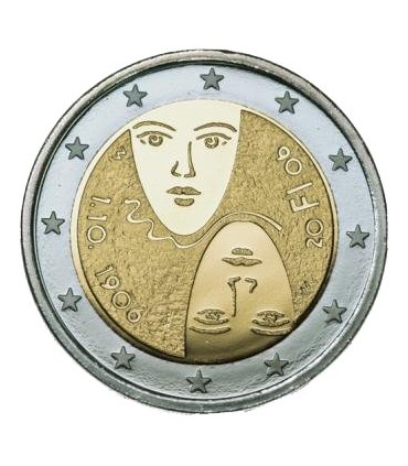 2 Euro FINLANDE 2006 Suffrage Universel - La Finlande pour célébrer le 100e anniversaire du suffrage universel et égalitaire. La