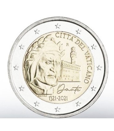 2 Euro Vatican 2021 - 700 ans de la mort de Dante Alighieri