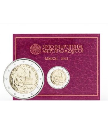 2 Euro Vatican 2021 - 700 ans de la mort de Dante Alighieri