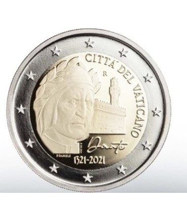 2 Euro BE Vatican 2021 - 700 ans de la mort de Dante Alighieri