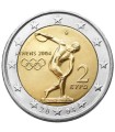 2 Euro Grèce 2004 Jeux Olympiques - Thème: Jeux olympiques d’Athènes de 2004.
Description:
 Les douze étoiles de l'Union europ