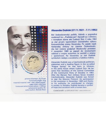 Coincard 2 Euro Slovaquie 2021 - Alexander Dubček