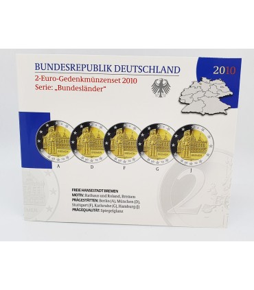 SET 5*2 Euro Allemagne 2010 BE -    	 	set Allemagne des 5 ateliers (ADFGJ) 2010	 	qualité: BE	 	Description:	 	Une série qui co