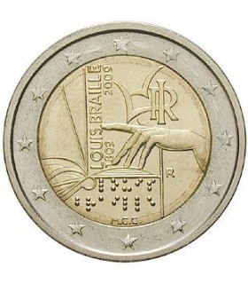 2 Euro Italie 2009 Louis Braille - 
	 

	Thème: 2 € commémorative Italie 2009 commémorant le bicentenaire de la naissance de Lou