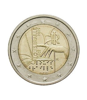 2 Euro Italie 2009 Louis Braille - 
	 

	Thème: 2 € commémorative Italie 2009 commémorant le bicentenaire de la naissance de Lou