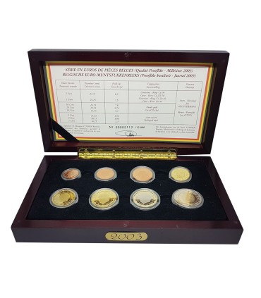 BE BELGIQUE 2003 - BE  Belgique 2003

 

Description:

Série  en Coffret Officiel  Belle Epreuve BE  Belgique 2003 contenant les