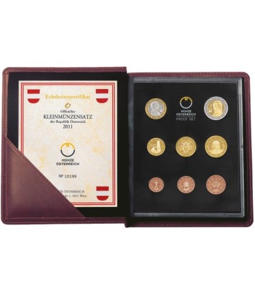 BE AUTRICHE 2011 - 
	 

	Description:

	 

	Série Autriche en coffret belle épreuve comprenant les 8 pièces de 1c à 2€ au millés