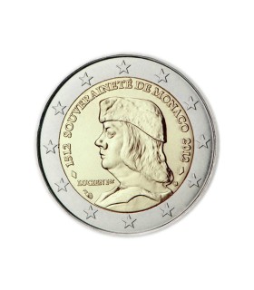 2 Euro MONACO 2012 Lucien 1er - 2 Euros Commémorative  Monaco 2012.
Thème : "Lucien Grimaldi".
Qualité : UNC (pièces neuves, m