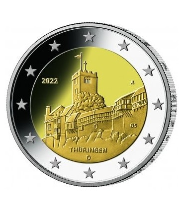 5 x 2 euro Allemagne 2022 Brillant Universel BU - Château de la Wartburg