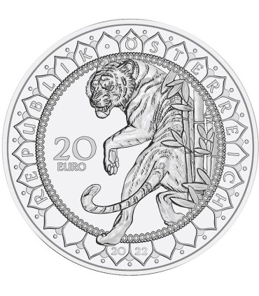 20 Euro Autriche 2022 - LE POUVOIR DU TIGRE