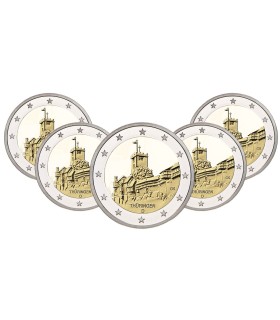 5 x 2 euro Allemagne 2022 - Château de la Wartburg