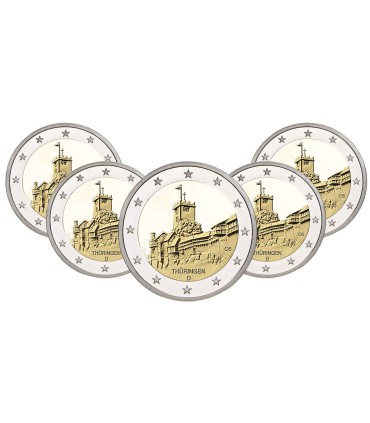 5 x 2 euro Allemagne 2022 - Château de la Wartburg