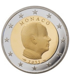 2 Euro Monaco 2011 Albert II -  
 
Pièce officielle de 2 € Monaco 2011 représentant un portrait de S.A.S. le Prince Albert II, l