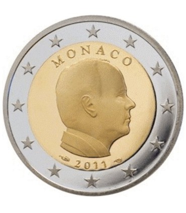 2 Euro Monaco 2011 Albert II -  
 
Pièce officielle de 2 € Monaco 2011 représentant un portrait de S.A.S. le Prince Albert II, l