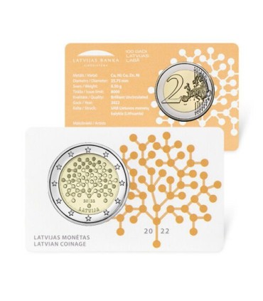Coincard 2 Euro Lettonie 2022 - Culture Financière