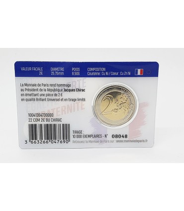 Coincard 2 Euro France 2022 - Chirac