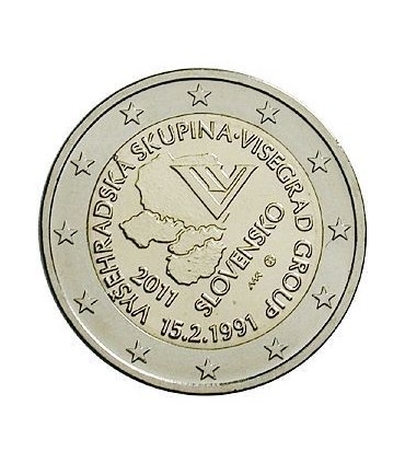 2 Euro Slovaquie 2011 Visegrad - 
	 

	Thème: 2 € commémorative Slovaquie 2011 commémorant le 20ème anniversaire du groupe Viseg