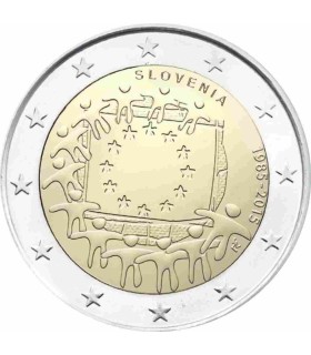 2 Euro slovénie 2015 Drapeau - 
	 

	 

	Description:

	Afin de célébrer le 30e anniversaire du drapeau de l’UE, les pays de la 