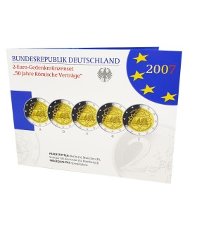 SET 5*2 Euro BE Allemagne 2007 - 
	 

	série  2 € traité de rome 2007 des 5 ateliers(adfgj)

	 

	qualité belle épreuve

	 

	de