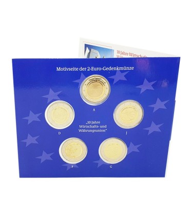 SET 5*2 Euro EMU Allemagne 2009 BE -  
Set Allemagne EMU des 5 ateliers (ADFGJ)
 
Qualité: BE 
 
Tirage: 20 000 exemplaires
 
De