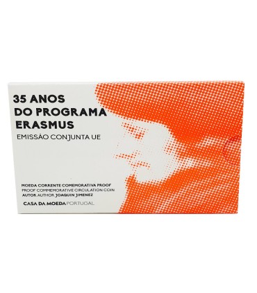2 Euro Portugal BE 2022 - Erasmus - Coincard 2 Euro Commémorative Portugal sur le thème du 35e anniversaire du programme Erasmus