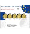 5 x 2 euro Allemagne 2022 Belle Epreuve - Erasmus