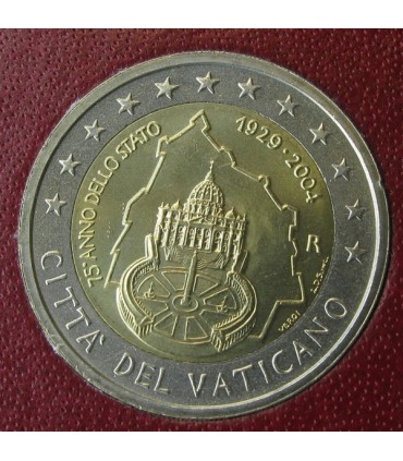 2 euro Vatican 2004 75 ans de l'indépendance -  
 
 
Thème: 75e anniversaire de la fondation de l’État de la Cité du Vatican