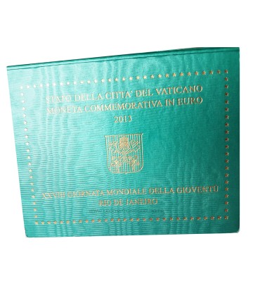 2 euro Vatican Rio -  
Description :
 Pièce de 2 € commémorative en coffret officiel du Vatican 2013 commémorant Les 28ème Journ