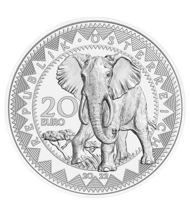 20 Euro Autriche 2022 - LA SÉRÉNITÉ DE L'ELÉPHANT