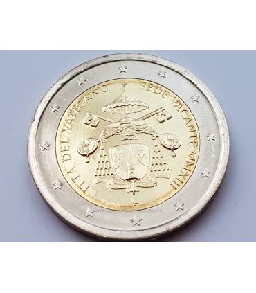 2 euro Vatican SEDE VACANTE 2013 -  
Description :
Pièce de 2 € commémorative en coffret officiel du Vatican 2013 commémorant 