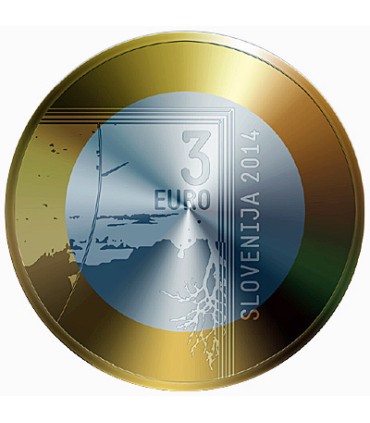 3 euro Slovenie 2014-Janez Puhar - 
	caractéristiques:

	valeur faciale :  3€

	Thème 200ème Anniversaire de la Naissance de Jan