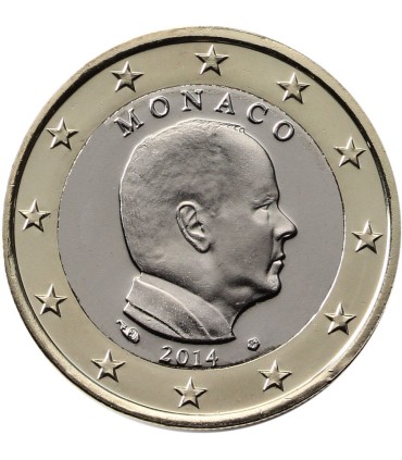 1 Euro MONACO 2014 - 1 EURO MONACO 2014
Description:
Pièce officielle de 1 € Monaco 2014 représentant un portrait de S.A.S. I,