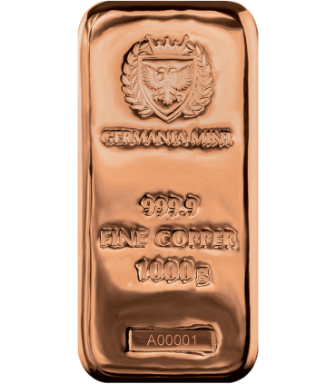 Lingot Cuivre 1kg  99,9%