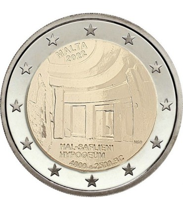 2 Euro Malte 2022 - Hypogée de Ħal Saflieni