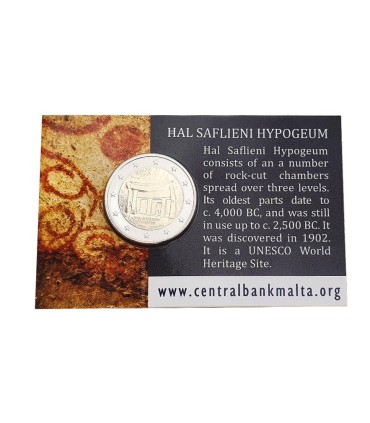 Coincard 2 Euro Malte 2022 - Hypogée de Ħal Saflieni
