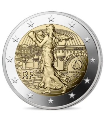 5 x 2 Euro France 2023 BU - La semeuse - Paris 2024