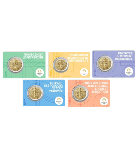 5 x 2 Euro France 2023 BU - La semeuse - Paris 2024