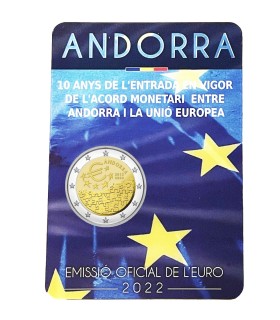 2 Euro Andorre 2022 - 10 ans de l'accord entre Andorre et l'UE