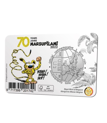 5 euro Belgique 2022 - 70 ans Marsupilami en couleur