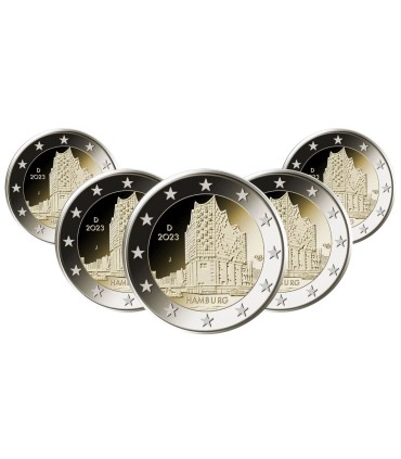 5 x 2 euro Allemagne 2023 - Philharmonie de l’Elbe