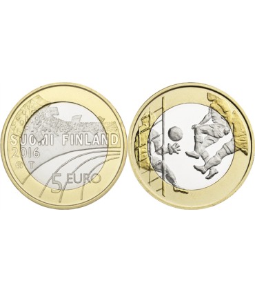 5 Euro Finlande 2016 Football -  - 5 Euro Finlande 2016 Football -  Le Comptoir de l'Euro  